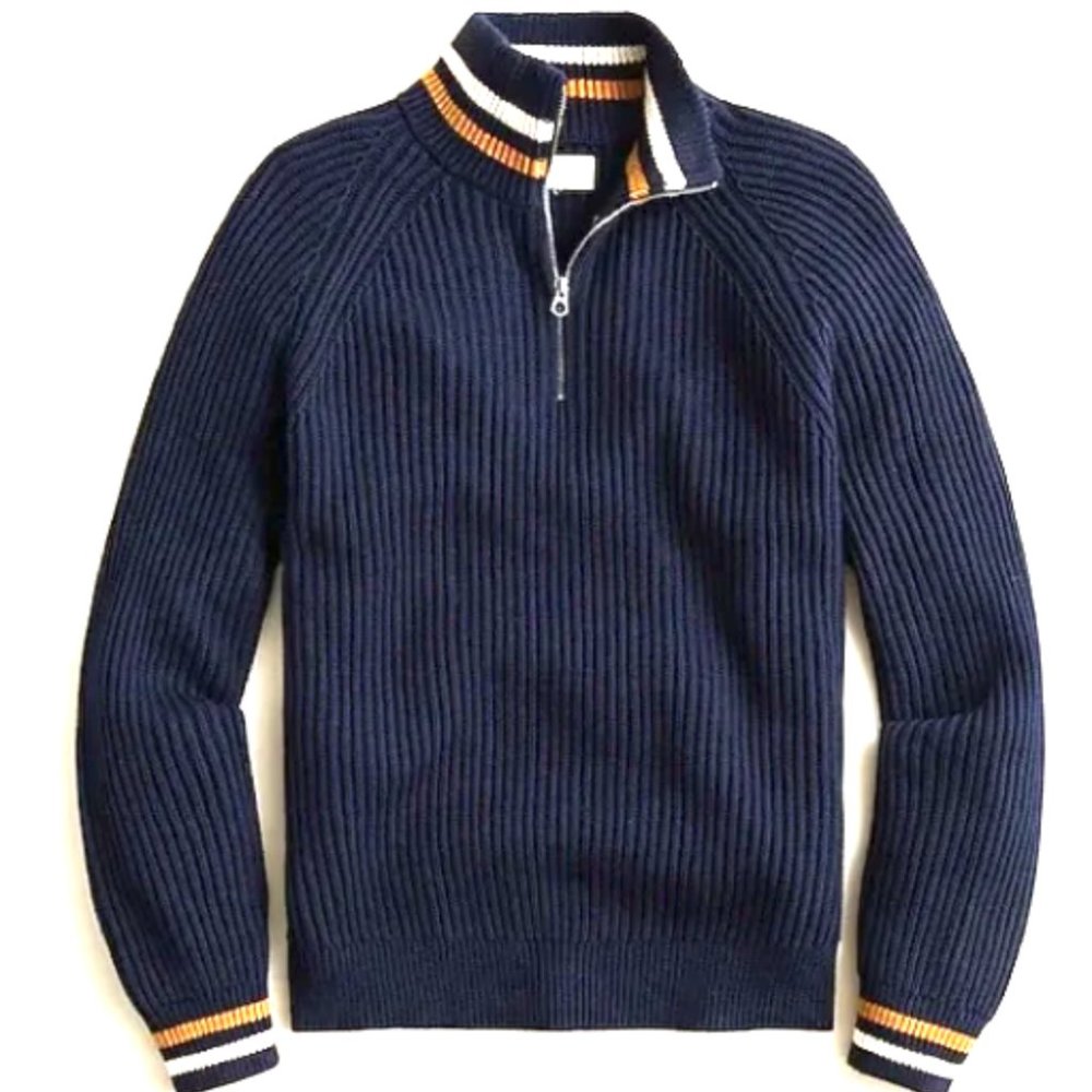 JCrew Factory Ribbed cotton half-zip sweater Item BC592